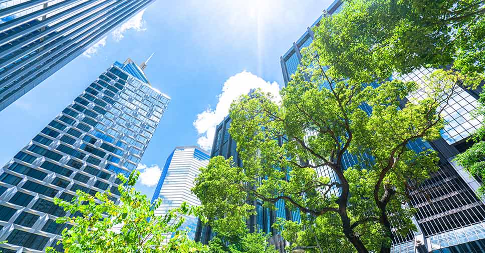 Vemos um prédio ecológico. Saiba como aplicar sistemas de segurança em edifícios sustentáveis!